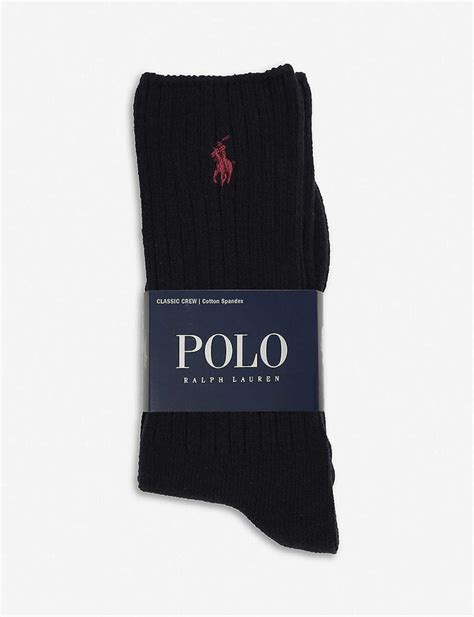 Polo Ralph Lauren Ribbed Cotton Blend Socks Shopstyle