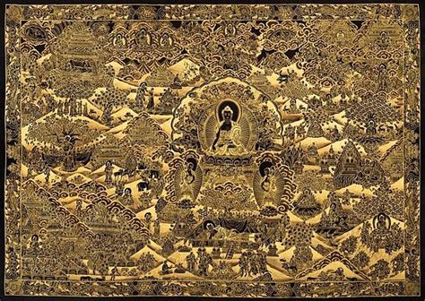 Sunaulo Buddha Life Story Horizental Brocadeless Thangka Exotic