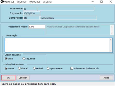 RH Linha Datasul eSocial SST S 2220 sem código de exame Central