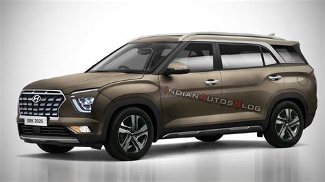 Novo Hyundai Creta 2021 de 7 lugares tem visual revelado em projeção