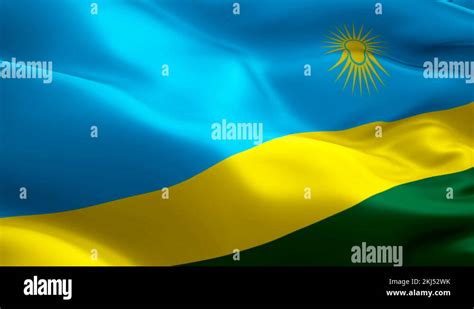 Rwanda Waving Flag National 3d Rwandese Flag Waving Sign Of Rwanda