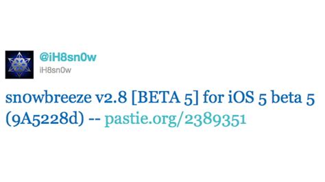 Ih Sn W Releases Sn Wbreeze B To Jailbreak Ios Beta Iclarified