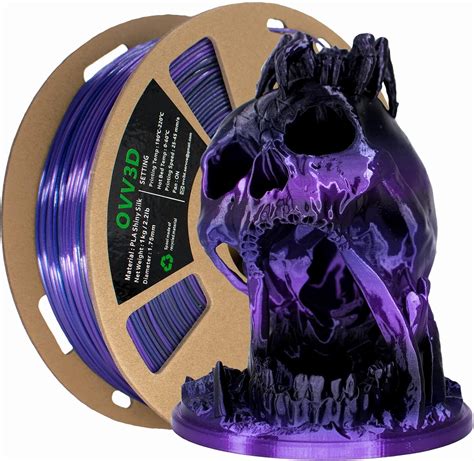 OVV3D PLA Filament 1 75mm 3D Printer Filament Silk Black Purple Color