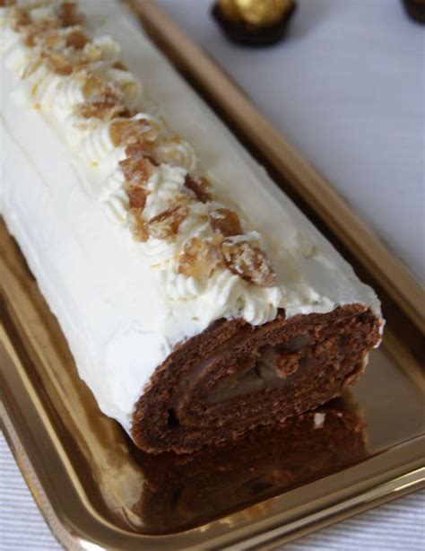 Chestnut And White Chocolate Yule Log Recipe Eatwell101