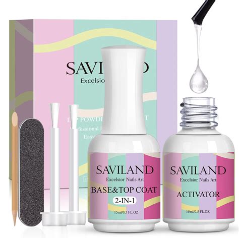 Saviland Dip Powder Liquid Set Dip Powder Nail Kit With 15ml Dip