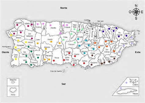 Mapa De Pueblos De Puerto Rico