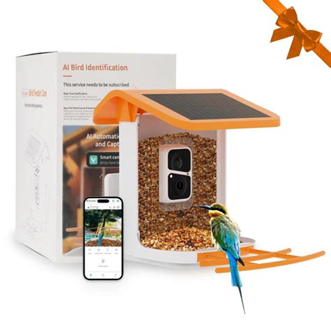 Synoratory Bird Feeder with Camera,Bird Feeders Outdoor,AI Smart Bird ...