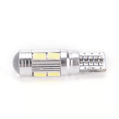 1 Pcs 12V 2W Pure White Car Led Bulbs Auto 10LED 5630 SMD Canbus T10