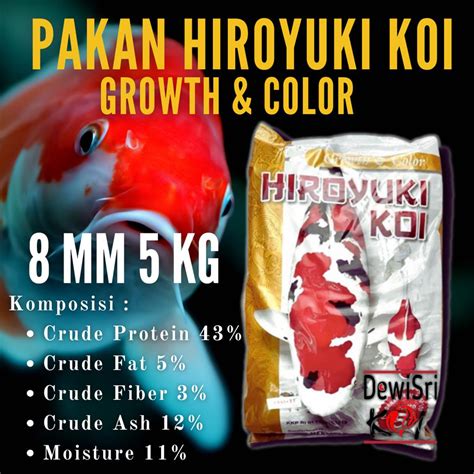 Jual Pakan Koi Hiroyuki Growth And Color Size L Mm Shopee Indonesia