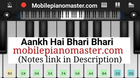 Aankh Hai Bhari Bhari Slow And Easy Piano Piano Keyboard Piano Lessons Piano Music Learn Piano