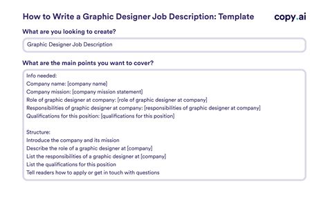 Graphic Designer Job Description Templates How To Write Examples