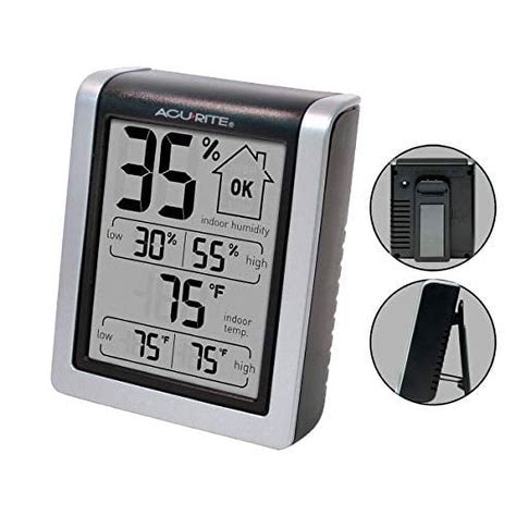 Acurite 00613 Digital Hygrometer And Indoor Thermometer Pre Calibrated Humidity Gauge 3 H X 25