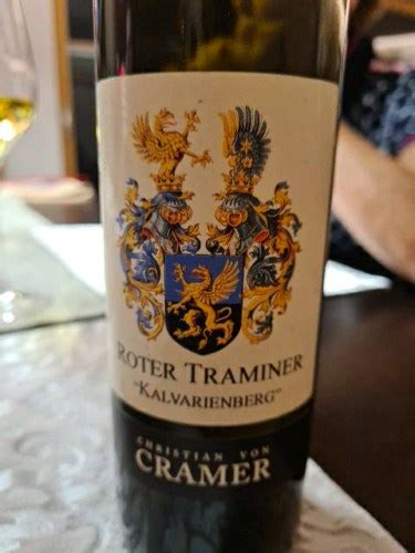 Weingut Albert Familie Von Cramer Kalvarienberg Roter Traminer Vivino