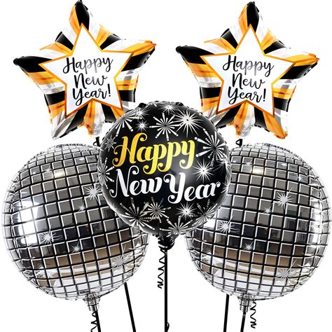 Buy KatchOnBig 3D Happy New Year Balloons Set 22 Inch New Years Eve