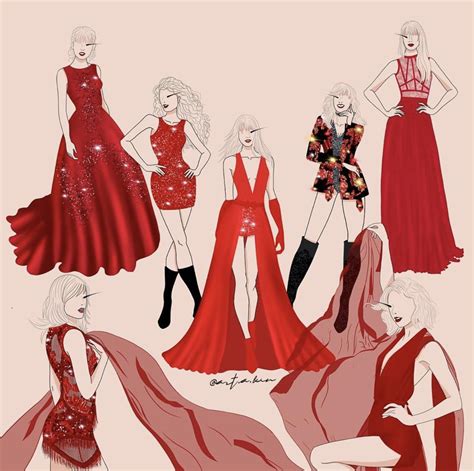 🔞Fan art featuring T’s iconic red outfits | Taylor Swift NUDE ...