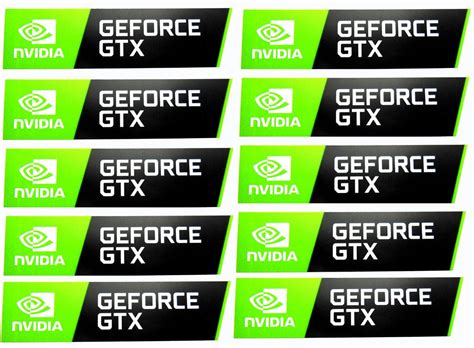 Nvidia Geforce Gtx Stickers Graphic Card Decal Badge Case Gpu Pc Laptop Qty 1 Ebay