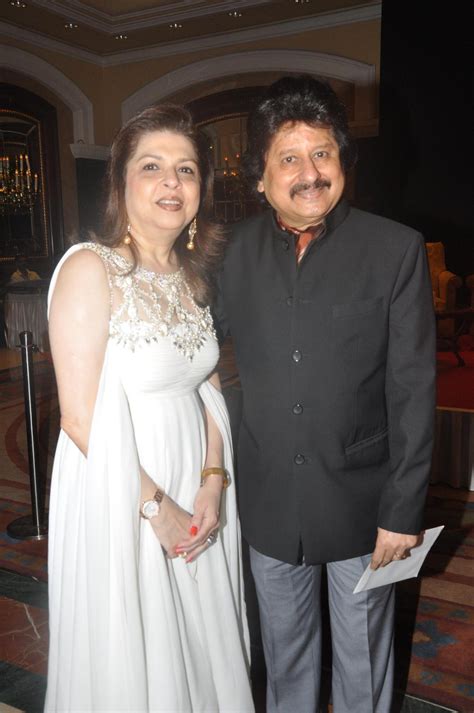 Ghazal Singer Pankaj Udhas With His Wife At Launch Of Book My Father