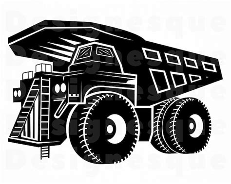 Haul Truck 3 Svg Heavy Equipment Haul Truck Clipart Haul Etsy