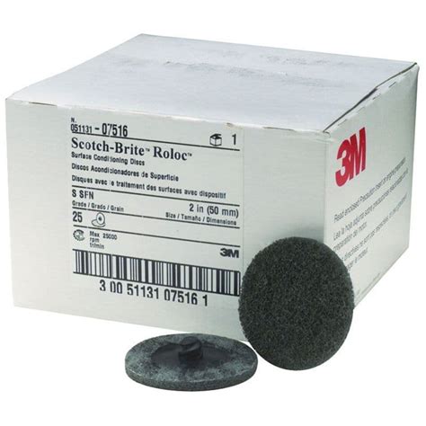 3m Scotch Brite Roloc Surface Conditioning Disc Grey 50 Mm Qty Of 25