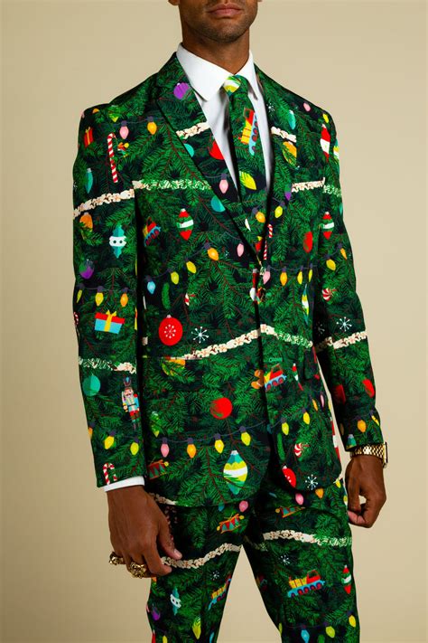 Mens Christmas Tree Pattern Suit The Christmas Tree Camo