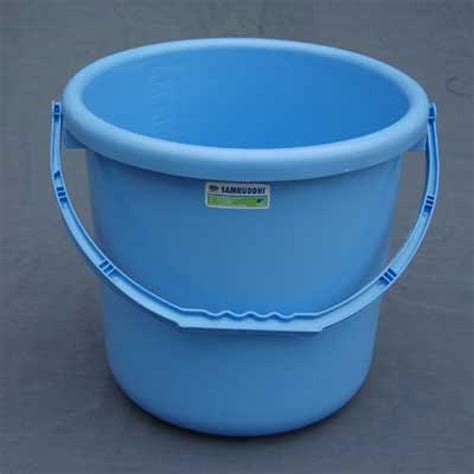 Blue L Plastic Water Bucket With Handle Size Ft X Ft