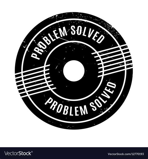 Problem Solved Rubber Stamp Royalty Free Vector Image