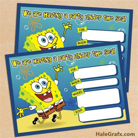 Free Printable Spongebob Invitations Printable Templates