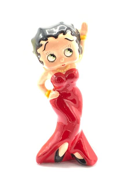 Gorgeous Collectible Betty Boop Ceramic Figurine Red Dress Etsy