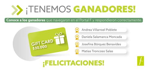 Felicidades A Los Ganadores Portal F