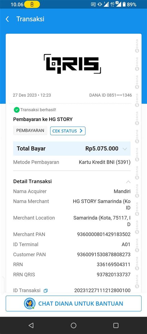 Transaksi QRIS Dari DANA Ke Merchant Mandiri Tidak Masuk