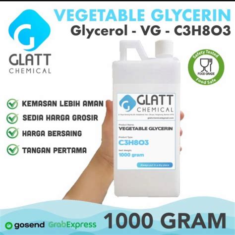 Jual Glycerin Gliserin Glycerol 1 Kg Vg Glycol Gliserol Foodgrade Kota Bandung Glatt