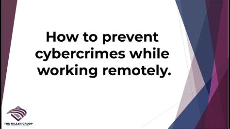 How To Prevent Cybercrimes While Working Remotely Youtube