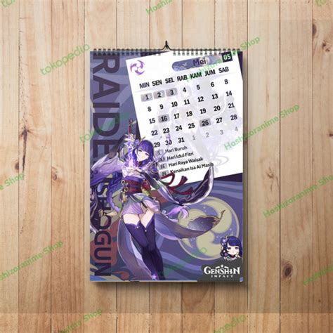 Jual Kalender Dinding Genshin Impact Kota Yogyakarta