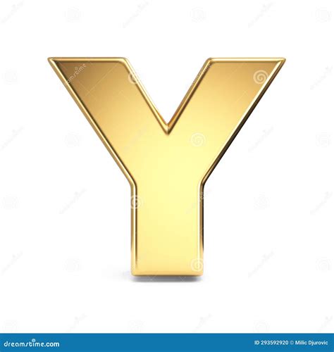 Simple Gold Font Letter Y 3d Stock Illustration Illustration Of