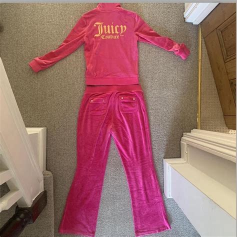 Hot Pink Juicy Couture Tracksuit I Love But Dont Depop