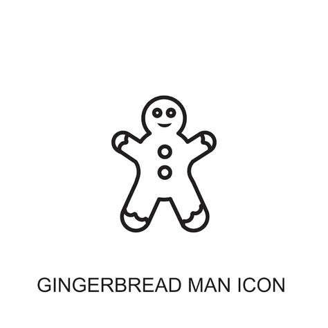 Icono De Vector De Hombre De Pan De Jengibre Vector Premium