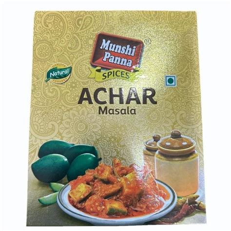 Powder Spicy Munshi Panna Natural Achar Masala Packaging Type Box