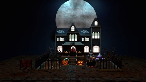 3D Model Haunted Halloween House - TurboSquid 1990739