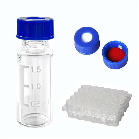 2mL Autosampler Vials 9 425 HPLC Vials With Screw Cap White PTFE