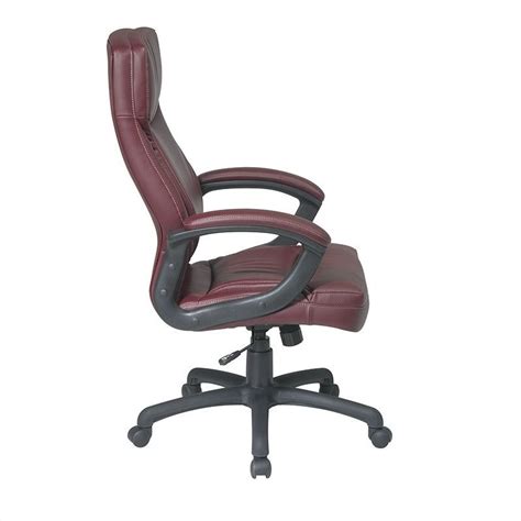 Executive High Back Burgundy Red Bonded Leather Office Chair Ec6583 Ec4