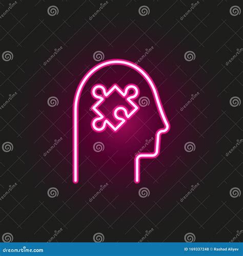 Psychiatry Neon Style Icon Simple Thin Line Outline Vector Of Medical