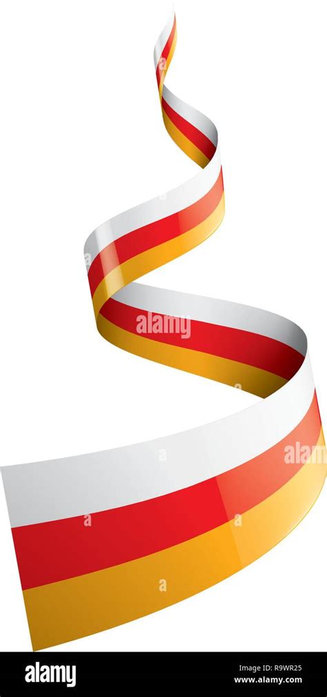 South Ossetia Flag Vector Illustration On A White Background Stock