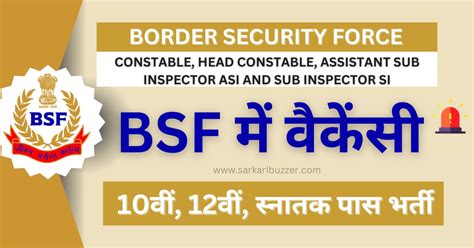 BSF Recruitment 2024 Constable HC ASI SI Posts 82 Vacancy Apply Online