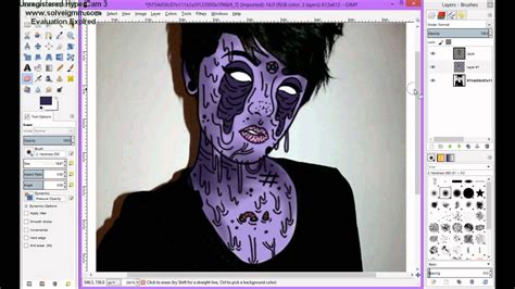 How To Zombiegrime Edit Using Gimp 3 Youtube