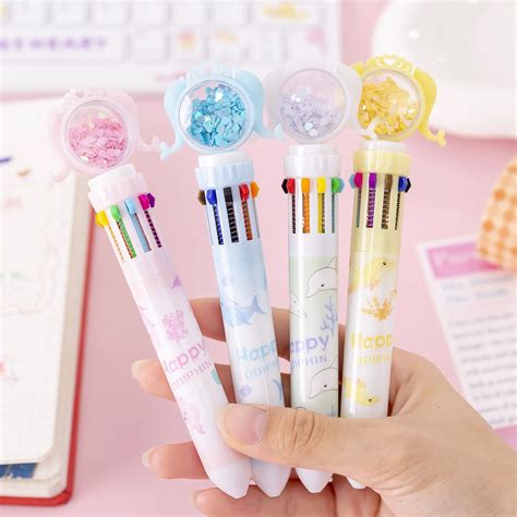 Lote De Bol Grafos De 10 Colores Con Dibujos Animados Kawaii Bol Grafos