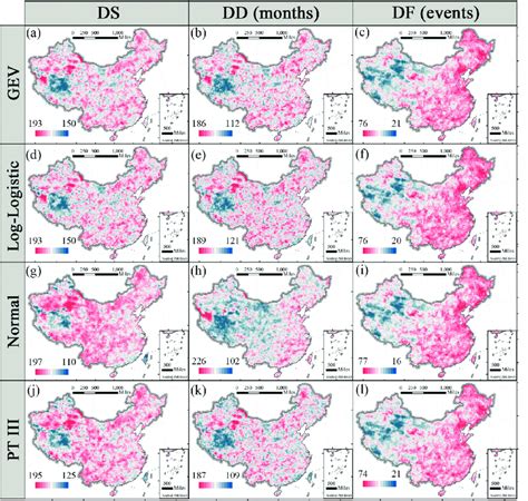 Spatial Distribution Of Drought Severity Ds Duration Dd And