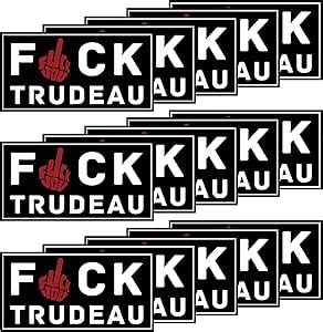 15Pcs Fuck Trudeau Fuck Trudeau Sticker For Car Window Rearview Mirror
