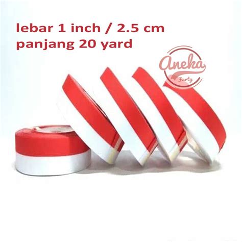 Jual Pita Satin Merah Putih Inci Hiasan Agustus Hut Ri Pita