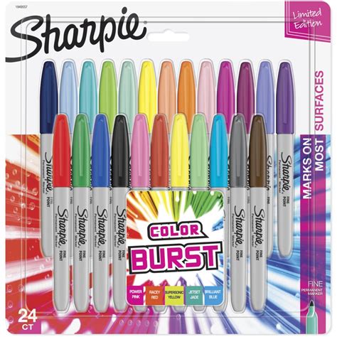 Sharpie Fine Point Permanent Marker Color Burst 24 Pack Big W