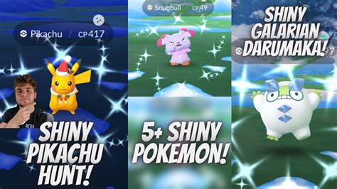 Shiny Christmas Pikachu Hunt Shiny Galarian Darumaka 5 Shiny Pokemon